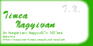 timea nagyivan business card